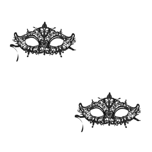Healvian 2 Stück Spitzenmaske Maske Halloween -masken Maskerademaske Maskerade Masken Halloween-maske Maske Für Halloween Kostüm Masken Und Zubehör Silvesterparteimasken Schwarz Healvian 2 Stück Spitzenmaske Maske Halloween -masken Maskerademaske Maskerade Masken Halloween-maske Maske Für Halloween Kostüm Masken Und Zubehör Silvesterparteimasken Schwarz von Healvian