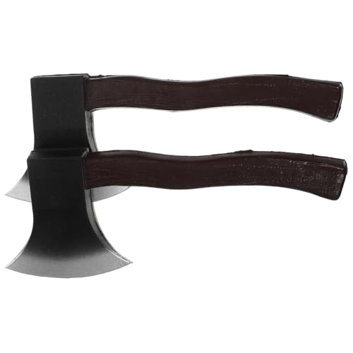 Healvian 2 Stück Teiliges Halloween Kostüm Zubehör Realistische Fake Axt Requisiten für Performance und Cosplay Sichere und Langlebige Halloween Party Accessoires von Healvian