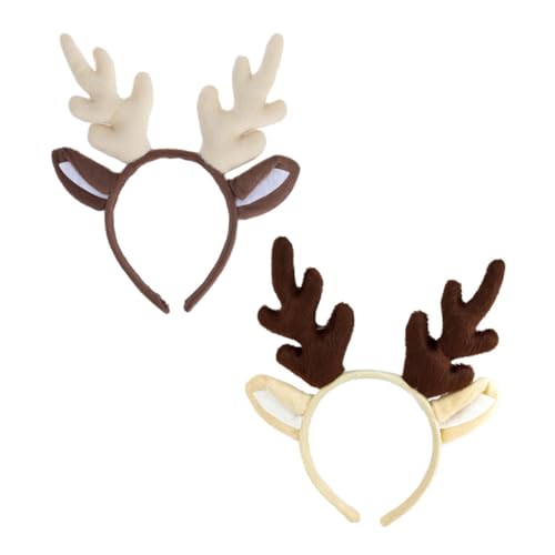 Healvian 2 Stück Teiliges Weihnachts Rentier Geweih Haarreifen Langlebig Rutschfest Geeignet für Damen Wintermotto Geschenkidee von Healvian