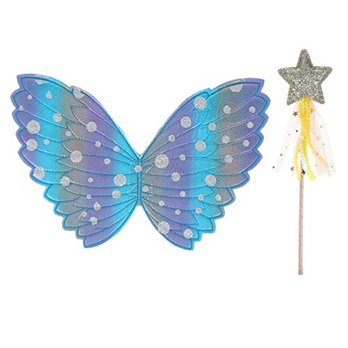 Healvian 2 Teiliges Schmetterlings Outfit Für Mädchen Kostüme Partyzubehör Cosplay Flügel Für Stoff Engelsflügel Kinderflügel Requisiten Schmetterlingsflügel Engel Cosplay von Healvian