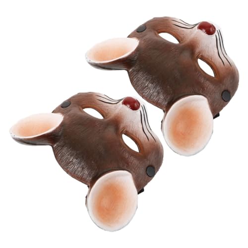 Healvian 2Stücke Realistische Rattenmasken für Halloween Karneval Tierkopfmaske PU für Erwachsene Bequeme für Kostümpartys Cosplay Healvian 2Stücke Realistische Rattenmasken für Halloween Karneval Tierkopfmaske PU für Erwachsene Bequeme für Kostümpartys Cosplay von Healvian