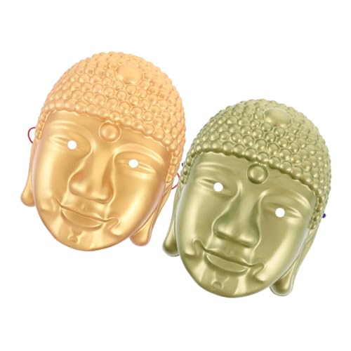 Healvian 2pcs Traditionelle Handgefertigte Maske Für Cosplay Und Karnevalgras Buddha Gesichtsmaske Für Karneval- Und Halloween Healvian 2pcs Traditionelle Handgefertigte Maske Für Cosplay Und Karnevalgras Buddha Gesichtsmaske Für Karneval- Und Halloween von Healvian