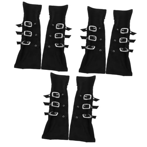 Healvian 3 Paare Punk Knight Handgelenk Verstellbare Cosplay Handschoner für Halloween und Kostümpartys Dekorative Requisiten für Rollenspiele Unisex Healvian 3 Paare Punk Knight Handgelenk Verstellbare Cosplay Handschoner für Halloween und Kostümpartys Dekorative Requisiten für Rollenspiele Unisex von Healvian