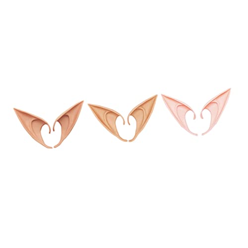 Healvian 3 Paare Removable Fake Ears Wiederverwendbare Cosplay Accessoires für Halloween und Themenpartys Strapazierfähige Dekorative für Goblins Farben Healvian 3 Paare Removable Fake Ears Wiederverwendbare Cosplay Accessoires für Halloween und Themenpartys Strapazierfähige Dekorative für Goblins Farben von Healvian