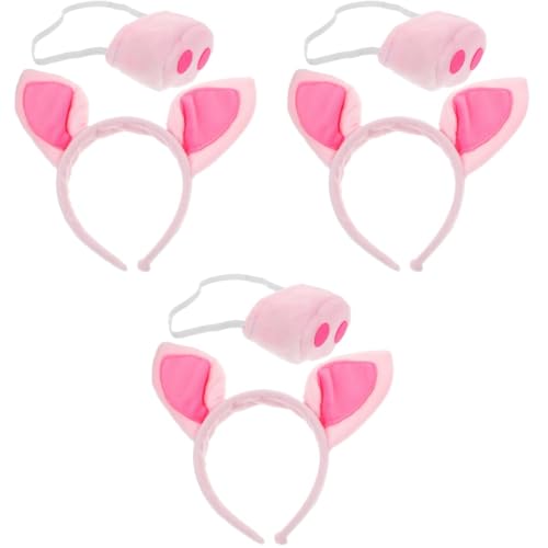 Healvian 3 Sätze Schweine Stirnband und Große Nase für Halloween Karneval und Rollenspiele Teiliges Set für Partys und Bühnenaufführungen Healvian 3 Sätze Schweine Stirnband und Große Nase für Halloween Karneval und Rollenspiele Teiliges Set für Partys und Bühnenaufführungen von Healvian
