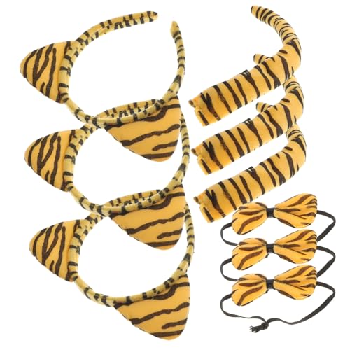 Healvian 3 Sätze Tiger Kostüm Set für Erwachsene und Tiger Ohren Haarreif Lustige Fliege und Vielseitiges Bequemes Tierkostüm Zubehör für Fasching Halloween Kostümparty und Rollenspiele Healvian 3 Sätze Tiger Kostüm Set für Erwachsene und Tiger Ohren Haarreif Lustige Fliege und Vielseitiges Bequemes Tierkostüm Zubehör für Fasching Halloween Kostümparty und Rollenspiele von Healvian