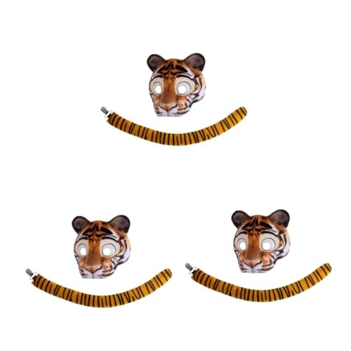 Healvian 3 Sätze Tiger Kostümset mit Realistischem Tiermaske und Elastisches Band Atmungsaktives für Halloween Karneval Cosplay Partyzubehör für Erwachsene Healvian 3 Sätze Tiger Kostümset mit Realistischem Tiermaske und Elastisches Band Atmungsaktives für Halloween Karneval Cosplay Partyzubehör für Erwachsene von Healvian