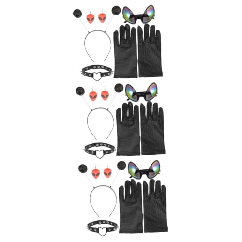 Healvian 3 Sets Party Kleidungsset Stirnbänder Für Erwachsene Kinderdekoration Trendige Ohrringe Erstklassiger Kopfschmuck Festival Cosplay Stirnband Party Stirnband von Healvian