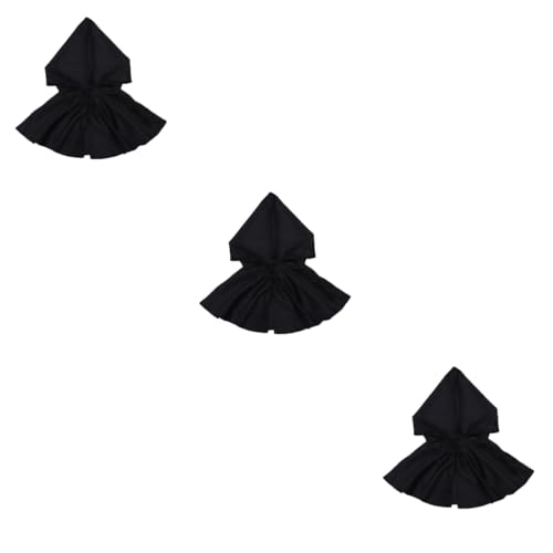 Healvian 3 Stck. Halloween Umhang Cape Schwarz Einheitliche Erwachsene Cosplay Kostüm Leichtes Weiches Spandex Wiederverwendbar für Halloween Party und Performance von Healvian