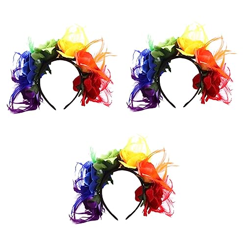 Healvian 3 Stück Buntes Federn Rosen Haarband Halloween Kopfschmuck Farbenfrohes Blumen Stirnband für Erwachsene und Komfortabel und Allergikerfreundlich für Party und Karneval Healvian 3 Stück Buntes Federn Rosen Haarband Halloween Kopfschmuck Farbenfrohes Blumen Stirnband für Erwachsene und Komfortabel und Allergikerfreundlich für Party und Karneval von Healvian
