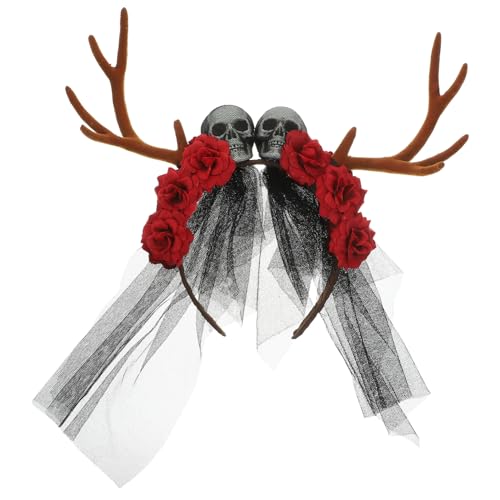 Healvian 3 Stück Gothic Hirschgeweih Haarreif aus Kunststoff und Bequemes Cosplay Stirnband für Halloween Festival und Party Einzigartiges Antler Headband in Hellbraun für Gothic Kostüm und von Healvian