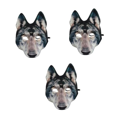Healvian 3 Stück Gruselige Wolfmaske für Halloween Tiermaske Realistische Wolf Kostümmaske für Erwachsene für Cosplay Partys und Maskeraden Angenehm und Atmungsaktiv Verstellbar für Healvian 3 Stück Gruselige Wolfmaske für Halloween Tiermaske Realistische Wolf Kostümmaske für Erwachsene für Cosplay Partys und Maskeraden Angenehm und Atmungsaktiv Verstellbar für von Healvian
