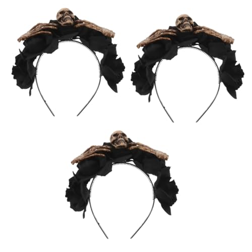 Healvian 3 Stück Halloween Blumen Skelett Haarreif Extragroßer Kopfschmuck für Halloween Partys Langlebig und Bequem für Kostüme und Fotoshooting Healvian 3 Stück Halloween Blumen Skelett Haarreif Extragroßer Kopfschmuck für Halloween Partys Langlebig und Bequem für Kostüme und Fotoshooting von Healvian