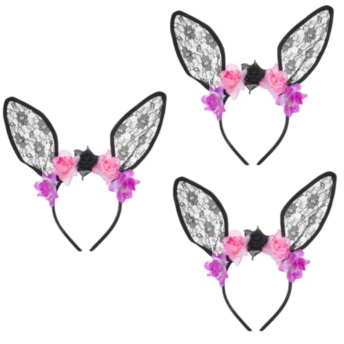 Healvian 3 Stück Halloween Haarband mit Blumen und Ohren Verstellbares Kostümzubehör für Halloween Feiern und Cosplay Teiliges mit Schwarzem Design Healvian 3 Stück Halloween Haarband mit Blumen und Ohren Verstellbares Kostümzubehör für Halloween Feiern und Cosplay Teiliges mit Schwarzem Design von Healvian