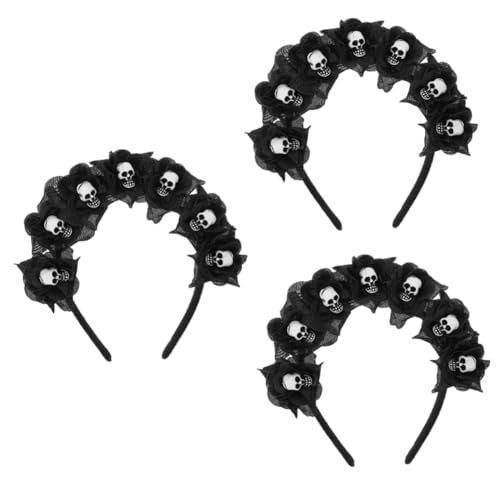 Healvian 3 Stück Halloween Haarreifen mit Künstlichen Blumen und Totenschädel Stilvolles Kostüm Accessoire für zu Halloween Feiern und Mottopartys für Jede Healvian 3 Stück Halloween Haarreifen mit Künstlichen Blumen und Totenschädel Stilvolles Kostüm Accessoire für zu Halloween Feiern und Mottopartys für Jede von Healvian