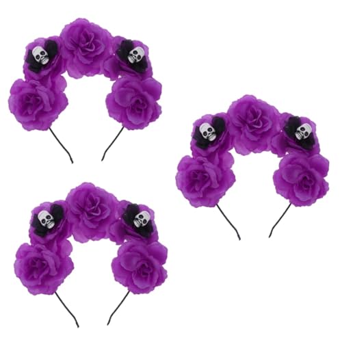 Healvian 3 Stück Halloween Haarschmuck Schädel Stirnband mit Blumen Leichtes Halloween Kopfschmuck Accessoire für Kostüm Karneval Cosplay und Partyveranstaltungen Healvian 3 Stück Halloween Haarschmuck Schädel Stirnband mit Blumen Leichtes Halloween Kopfschmuck Accessoire für Kostüm Karneval Cosplay und Partyveranstaltungen von Healvian