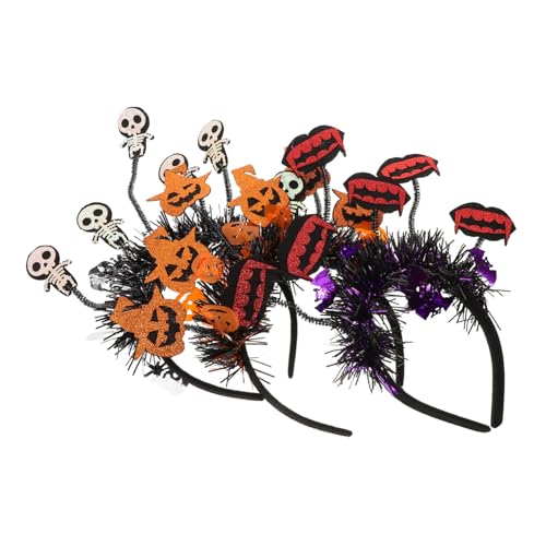 Healvian 3 Stück Halloween-Kopfschmuck Schädel -Kopfbedeckung Gruseliges Halloween-Haarband Lustiges Halloween-Haarband -Stirnband Kostümstirnband gruseliger Headbopper Plastik Healvian 3 Stück Halloween-Kopfschmuck Schädel -Kopfbedeckung Gruseliges Halloween-Haarband Lustiges Halloween-Haarband -Stirnband Kostümstirnband gruseliger Headbopper Plastik von Healvian