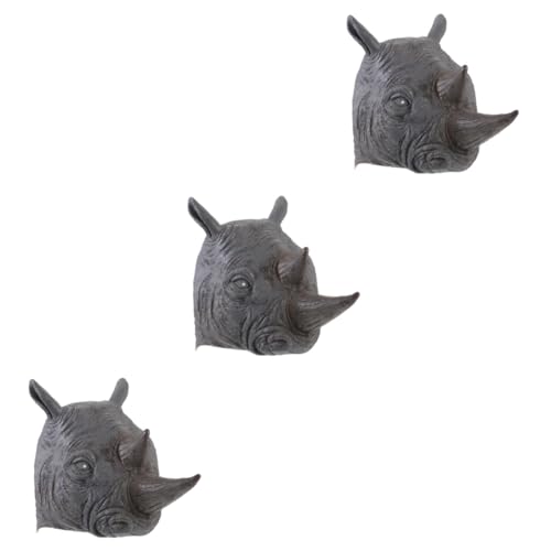 Healvian 3 Stück Halloween Rhino Headwear Leichte Tiermaske für Party und Cosplay Langlebiges Material Realistisch und Gruselig Geeignet als Foto Requisite und Verkleidung Lustiger Healvian 3 Stück Halloween Rhino Headwear Leichte Tiermaske für Party und Cosplay Langlebiges Material Realistisch und Gruselig Geeignet als Foto Requisite und Verkleidung Lustiger von Healvian