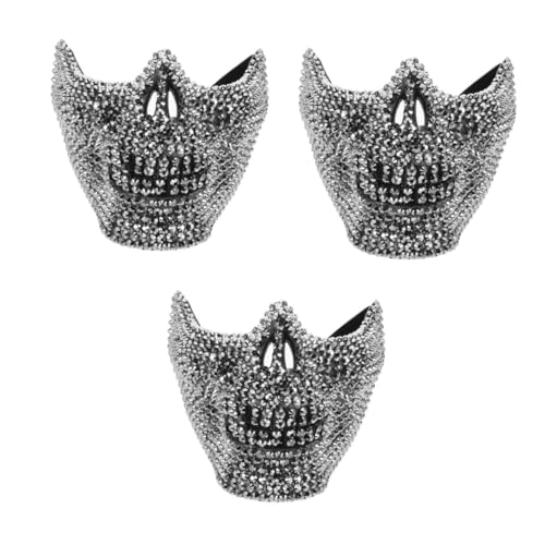 Healvian 3 Stück Halloween Skull Maske Gruselige Skelett Maske für Cosplay Halloween Party und Bühnenaufführungen Leichte und Bequeme Kunststoffmaske für Schaurige Anlässe Healvian 3 Stück Halloween Skull Maske Gruselige Skelett Maske für Cosplay Halloween Party und Bühnenaufführungen Leichte und Bequeme Kunststoffmaske für Schaurige Anlässe von Healvian