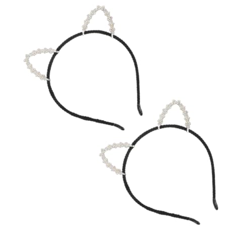 Healvian 3 Stück Katzenohren Haarschmuck und Glitzer Stirnbänder mit Kristallen Alloy Kopfbedeckung für für Cosplay Partys und Besondere Anlässe von Healvian