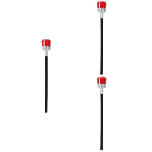 Healvian 3 Stück Königszepter für Halloween Roter und Silberner Cosplay Zauberstab für Erwachsene Accessoire für Karneval Maskeraden und Kostümpartys von Healvian