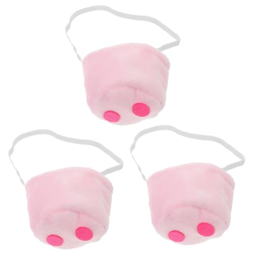 Healvian 3 Stück Pig Nase Kostümzubehör Plüsch Tiernase für Halloween Cosplay und Kostümpartys Austauschbare und Langlebige Schweinenase für Lustige Auftritte und von Healvian