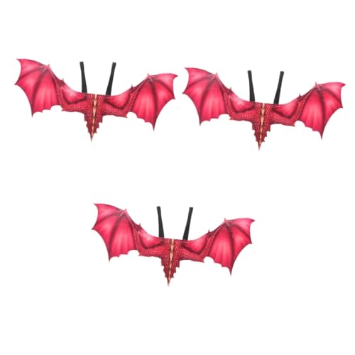Healvian 3 Stück Rote Drachenflügel Kostüm Accessoire für Erwachsene Halloween Cosplay Requisiten für Karneval Party und Themenveranstaltungen Passend zu Ihrem Drachenkostüm Healvian 3 Stück Rote Drachenflügel Kostüm Accessoire für Erwachsene Halloween Cosplay Requisiten für Karneval Party und Themenveranstaltungen Passend zu Ihrem Drachenkostüm von Healvian