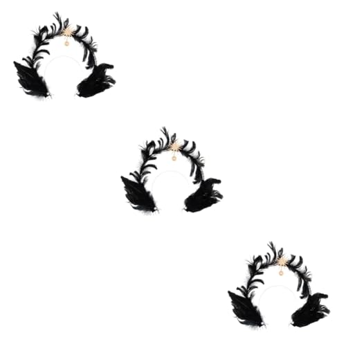 Healvian 3 Stück Schwarzes Haaraccessoire für Damen Lolita Kopfschmuck Halloween Kostüm Party Haarreif und Vielseitiges Haardekor für Cosplay und Besondere Anlässe Healvian 3 Stück Schwarzes Haaraccessoire für Damen Lolita Kopfschmuck Halloween Kostüm Party Haarreif und Vielseitiges Haardekor für Cosplay und Besondere Anlässe von Healvian