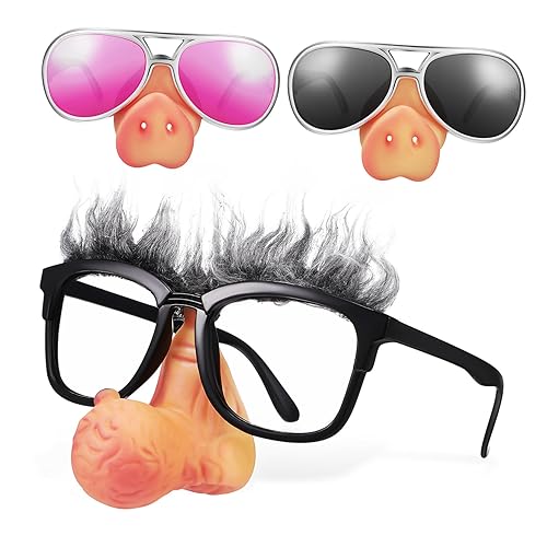 Healvian 3 Stück Schweine nase Requisiten Rave Party geformt Schnauze Kinderbrille Lichtbrille Gläser kreative Brillen lustige brille für Lustige Brillen PC-Rahmen von Healvian