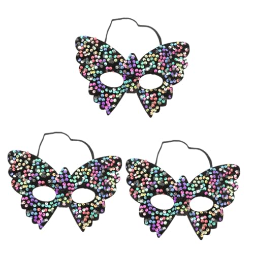 Healvian 3 Stück Sequin Halbgesichts Schmetterling Form Leicht Farbige Party Dekoration Mardi Gras Karneval Kostümmasken Für Damen Herren Fasching Cosplay Healvian 3 Stück Sequin Halbgesichts Schmetterling Form Leicht Farbige Party Dekoration Mardi Gras Karneval Kostümmasken Für Damen Herren Fasching Cosplay von Healvian