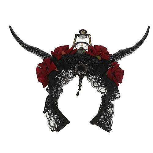 Healvian 3 Stück Stretchbarer Halloween Haarreif mit Antilopenhörnern Leichter Kopfschmuck für Damen Bequemes Stirnband für Cosplay Gothic Party Accessoire für Kostümfeste und Karneval von Healvian