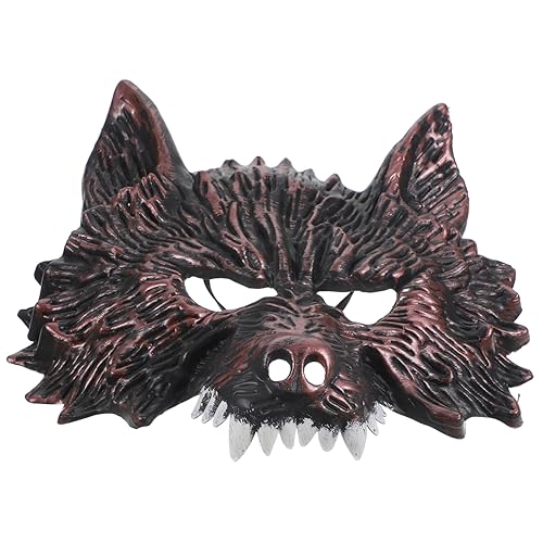 Healvian 3 Stück Wolfkopf Maske mit Roten Zähnen Halloween Cosplay Requisite für Maskerade Party Leichte Vollkopfmaske Bequemes Tragen Sicht und Atembeeinträchtigung für Karneval und von Healvian