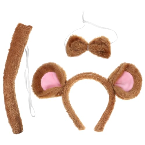Healvian 3-teiliges Maus-kostümset mit Mausohren, Stirnband, Und Fliege, Ausgefallenes Tier-kostümset für, Cosplay, Geburtstagsparty, Kindertag Healvian 3-teiliges Maus-kostümset mit Mausohren, Stirnband, Und Fliege, Ausgefallenes Tier-kostümset für, Cosplay, Geburtstagsparty, Kindertag von Healvian