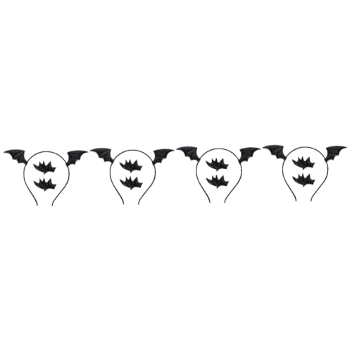 Healvian 4 Sätze Fledermaus Haarreif Set für Halloween Cosplay Party Zubehör mit Haarklammer Langlebig für für Kostümpartys und Fotoshootings von Healvian