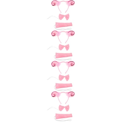 Healvian 4 Sätze Tierkostüm Set mit Schafsohren und Horn Teiliges Cosplay Zubehör für Partys und Festlichkeiten Niedliches Haarband mit Glitzer und Kreativität Healvian 4 Sätze Tierkostüm Set mit Schafsohren und Horn Teiliges Cosplay Zubehör für Partys und Festlichkeiten Niedliches Haarband mit Glitzer und Kreativität von Healvian