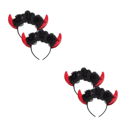 Healvian 4 Stck. Halloween Teufelshorn Haarreif Flexibles Kopfschmuck Accessoire für Partys Bequeme und Stilvolle Dekoration für Halloween Veranstaltungen für Damen und Herren Healvian 4 Stck. Halloween Teufelshorn Haarreif Flexibles Kopfschmuck Accessoire für Partys Bequeme und Stilvolle Dekoration für Halloween Veranstaltungen für Damen und Herren von Healvian