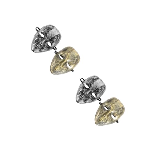 Healvian 4 Stck. Venezianische Maske für Karneval und Halloween Teiliges Silber Gold Vintage Inspirierte Vollgesichtsmaske für Maskenball und Kostümpartys Einzigartiges Design mit von Healvian