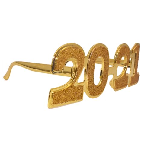 Healvian 4 Stück 2021 lustige Brille Rave-Brille Party Gefälligkeiten Gläser glitzernde Zahlenbrille runden Brille für das neue Jahr Zahlenbrillenparty Neujahrsbrille 2021 Brillen Silber Healvian 4 Stück 2021 lustige Brille Rave-Brille Party Gefälligkeiten Gläser glitzernde Zahlenbrille runden Brille für das neue Jahr Zahlenbrillenparty Neujahrsbrille 2021 Brillen Silber von Healvian