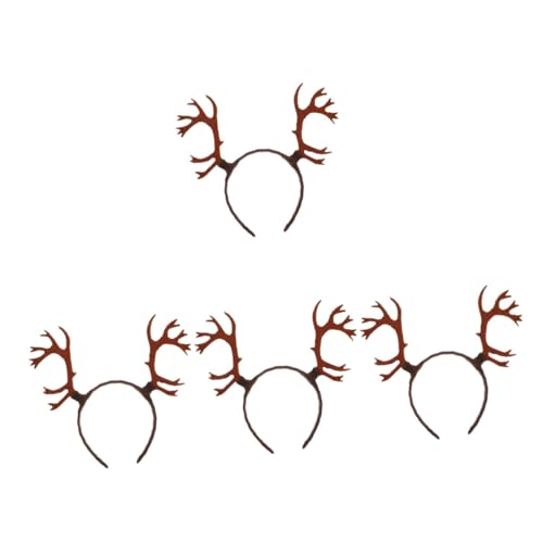 Healvian 4 Stück Antler Hairband für Damen Braunes Geweih Stirnband für Halloween und Weihnachten für Cosplay und Festliche Anlässe Einfach zu Tragen und Vielseitig Einsetzbar Healvian 4 Stück Antler Hairband für Damen Braunes Geweih Stirnband für Halloween und Weihnachten für Cosplay und Festliche Anlässe Einfach zu Tragen und Vielseitig Einsetzbar von Healvian