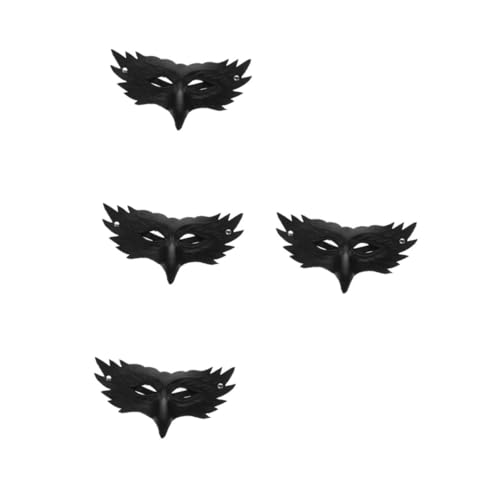 Healvian 4 Stück Eagle Maske für Karneval Cosplay Komfortable Realistische Vogeldesign Maske für Maskeraden und Partys Leichtes Atmungsaktives Material für Events von Healvian