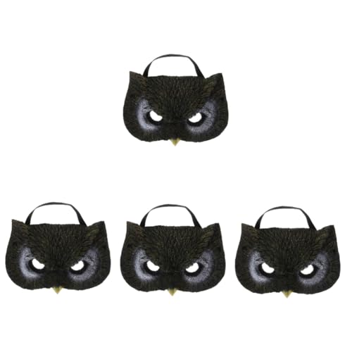 Healvian 4 Stück Eulenmaske PU für Karneval und Halloween Tiermaske mit Realistischem Design Leicht und für Kostümpartys Dekorationsrequisit Healvian 4 Stück Eulenmaske PU für Karneval und Halloween Tiermaske mit Realistischem Design Leicht und für Kostümpartys Dekorationsrequisit von Healvian