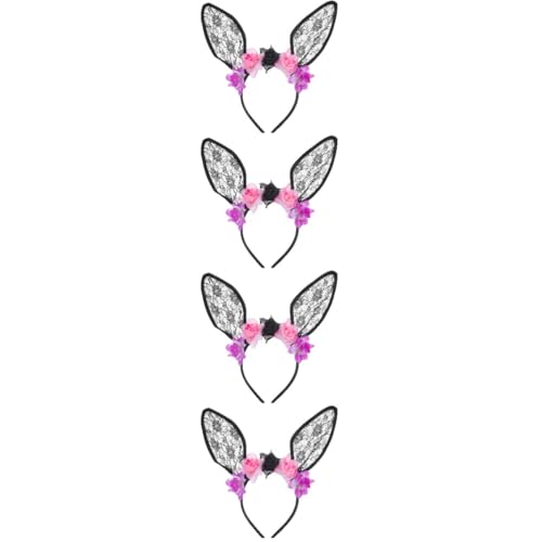 Healvian 4 Stück Halloween Haarreif mit Hasenohren und Blumen Vielseitiges Kostümzubehör für Halloween Party Leicht und für Damen und Cosplay Healvian 4 Stück Halloween Haarreif mit Hasenohren und Blumen Vielseitiges Kostümzubehör für Halloween Party Leicht und für Damen und Cosplay von Healvian