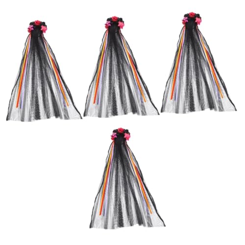 Healvian 4 Stück Halloween Haarreif mit Schwarzen und Roten Rosen Exklusives Kopfschmuck Accessoire für Kostümpartys Cosplay und Halloween Dress Up für und Mädchen Healvian 4 Stück Halloween Haarreif mit Schwarzen und Roten Rosen Exklusives Kopfschmuck Accessoire für Kostümpartys Cosplay und Halloween Dress Up für und Mädchen von Healvian