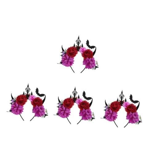 Healvian 4 Stück Halloween Stirnband Teufelshörner und Fledermaus Leichtes Cosplay Kostüm Haarreif für Damen Mädchen Partyaccessoire für Halloween und Themenfeiern Healvian 4 Stück Halloween Stirnband Teufelshörner und Fledermaus Leichtes Cosplay Kostüm Haarreif für Damen Mädchen Partyaccessoire für Halloween und Themenfeiern von Healvian