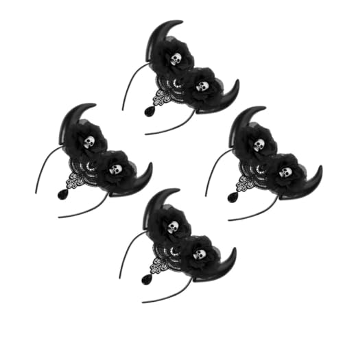 Healvian 4 Stück Halloween Teufelshorn Stirnband mit Elastisches Leichtes Kopfschmuck für Damen Bequemes Party und Cosplay Accessoire für Halloween Kostüme und Festliche Events Healvian 4 Stück Halloween Teufelshorn Stirnband mit Elastisches Leichtes Kopfschmuck für Damen Bequemes Party und Cosplay Accessoire für Halloween Kostüme und Festliche Events von Healvian