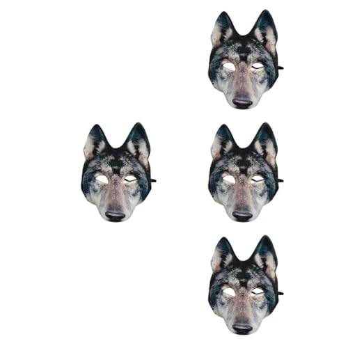 Healvian 4 Stück Halloween Wolf Maske Realistische Tiermaske für Cosplay Kostümparty und Halloween Bequeme Lifelike Design Detailreiche Verarbeitung Healvian 4 Stück Halloween Wolf Maske Realistische Tiermaske für Cosplay Kostümparty und Halloween Bequeme Lifelike Design Detailreiche Verarbeitung von Healvian