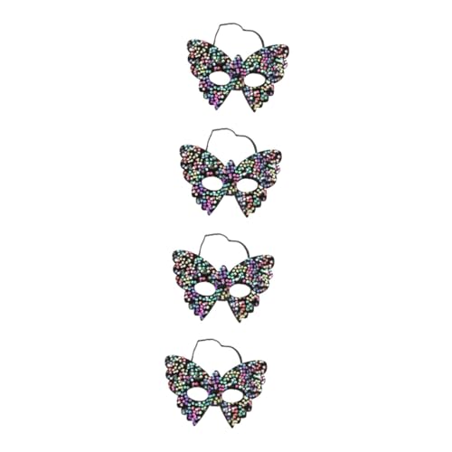 Healvian 4 Stück Leichte Venezianische Masquerade Maske Schmetterlingsdesign aus PVC mit Verstellbarem Gummiband für Damen Karneval Halloween Kostüm Party und Ball Healvian 4 Stück Leichte Venezianische Masquerade Maske Schmetterlingsdesign aus PVC mit Verstellbarem Gummiband für Damen Karneval Halloween Kostüm Party und Ball von Healvian