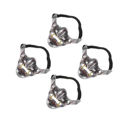 Healvian 4 Stück Mask Halbgesicht Maske für Cosplay Halloween und Karneval Robuste Kunststoffkonstruktion Komfortable für Samurai und Dämonen Themen Healvian 4 Stück Mask Halbgesicht Maske für Cosplay Halloween und Karneval Robuste Kunststoffkonstruktion Komfortable für Samurai und Dämonen Themen von Healvian