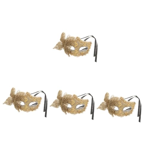 Healvian 4 Stück Masquerade Halbmaske für Damen Seiten Butterfly Maske für Karneval Cosplay und Partys Wiederverwendbar Leicht und für Halloween und Maskenbälle von Healvian