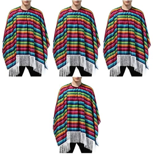 Healvian 4 Stück Mexikanische Umhangkleidung Halloween-Kostüme für Männer Kostüm Männer mexikanische Kleidung Mexiko Kostüm mexikanischer Mantel Halloween Umhang Cosplay-Mantel Healvian 4 Stück Mexikanische Umhangkleidung Halloween-Kostüme für Männer Kostüm Männer mexikanische Kleidung Mexiko Kostüm mexikanischer Mantel Halloween Umhang Cosplay-Mantel von Healvian